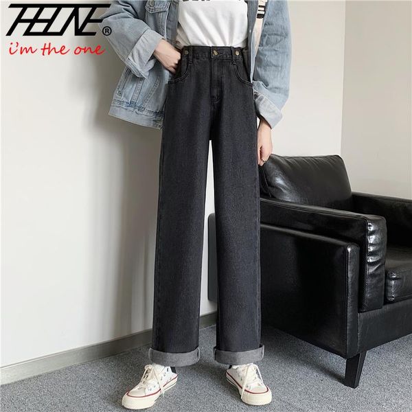 women's jeans black pants fashion high waist denim autumn wide leg slim casual trousers female, Blue
women's jeans black pants fashion high waist denim autumn wide leg slim casual trousers female, Blue