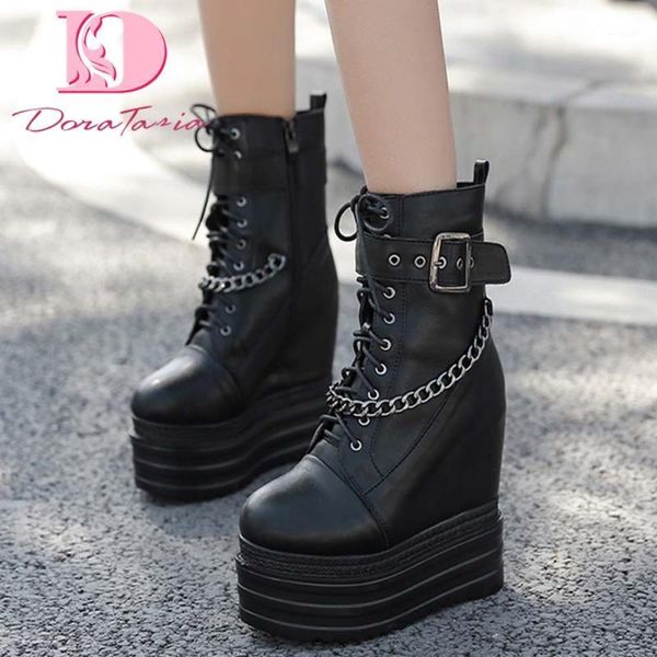 boots doratasia brand ladies street high platform ankle height increasing chain women fashion heels shoes woman1, Black
boots doratasia brand ladies street high platform ankle height increasing chain women fashion heels shoes woman1, Black