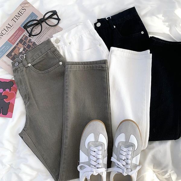 yeeloca spring multi color versatile denim straight pants female high waist slim simple trousers vintage casual jeans1, Blue
yeeloca spring multi color versatile denim straight pants female high waist slim simple trousers vintage casual jeans1, Blue