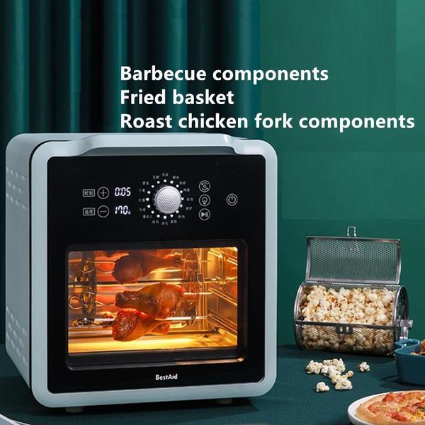 220v 14l electric air fryer multifunction bread oven including rotors and roast chicken fork components cookies baker
220v 14l electric air fryer multifunction bread oven including rotors and roast chicken fork components cookies baker