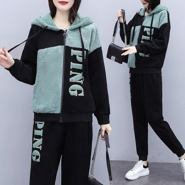 autumn winte casual two piece set and pants fashion ensemble femme survetement year-old female costume, Gray
autumn winte casual two piece set and pants fashion ensemble femme survetement year-old female costume, Gray