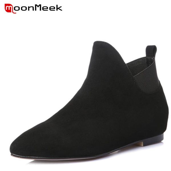 moonmeek new 2020 fashion ankle boots women cow suede leather boots casual low high heel pointed toe autumn winter ladies, Black
moonmeek new 2020 fashion ankle boots women cow suede leather boots casual low high heel pointed toe autumn winter ladies, Black