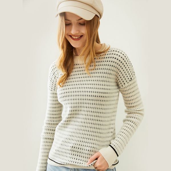 2021 high-100% knitting wool oneck long warm winter wholesale female jumpers 6siv, White;black
2021 high-100% knitting wool oneck long warm winter wholesale female jumpers 6siv, White;black