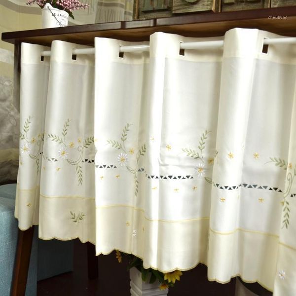 beige color small flower plant embroideryed kitchen curtain short curtain1 
beige color small flower plant embroideryed kitchen curtain short curtain1