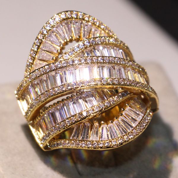 2019 New Arrival Stunning Fashion Jewelry 925 Silver&Gold Fill Full Princess Cut White Topaz CZ Diamond Lucky Engagement Wide Wedding Ring
2019 New Arrival Stunning Fashion Jewelry 925 Silver&Gold Fill Full Princess Cut White Topaz CZ Diamond Lucky Engagement Wide Wedding Ring