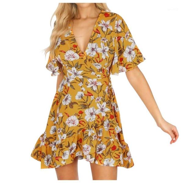 casual dresses summer dress women's short sleeve floral printed v neck bandage irregular bohemian elegant party female1, Black;gray
casual dresses summer dress women's short sleeve floral printed v neck bandage irregular bohemian elegant party female1, Black;gray