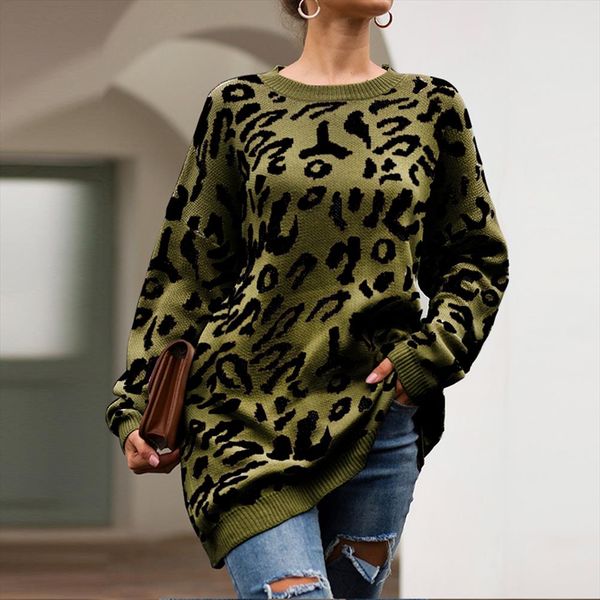 2020 woman leopard knitted sweater winter print long sleeve female pullovers casual sweater loose female sweaters, White;black
2020 woman leopard knitted sweater winter print long sleeve female pullovers casual sweater loose female sweaters, White;black