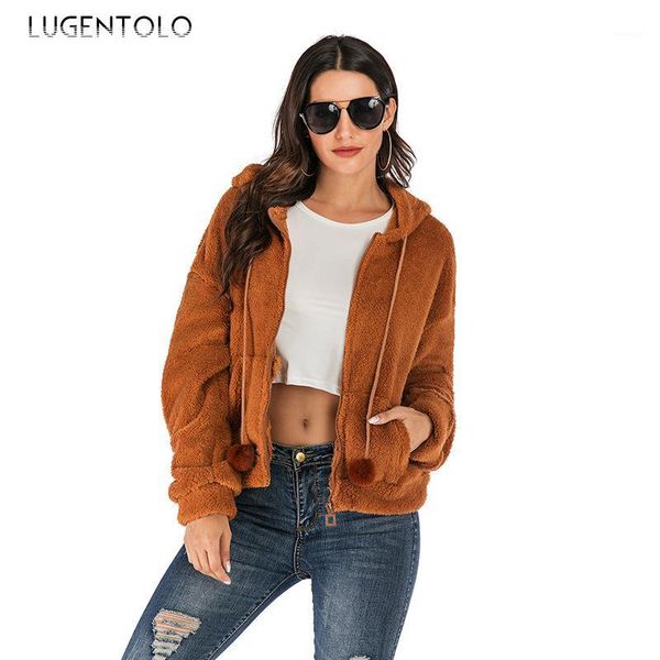 lugentolo coat women winter autumn short wool casual zipper solid camel pocket hooded loose long sleeve hairy street coats1, Black
lugentolo coat women winter autumn short wool casual zipper solid camel pocket hooded loose long sleeve hairy street coats1, Black