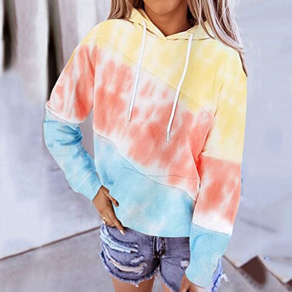 women's clothing autumn and winter loose tie dye printed hooded long sweater sleeve sweater women 9mob8, Black
women's clothing autumn and winter loose tie dye printed hooded long sweater sleeve sweater women 9mob8, Black