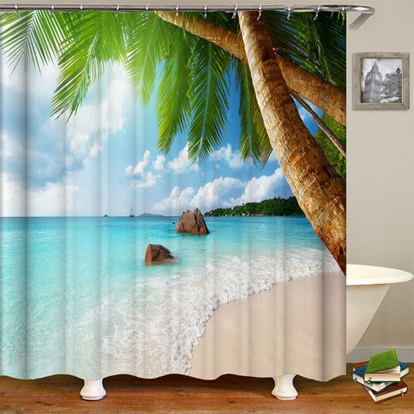 seaside beach shower curtains mildewproof polyester fabric bath curtains waterproof bathroom curtain with plastic hooks
seaside beach shower curtains mildewproof polyester fabric bath curtains waterproof bathroom curtain with plastic hooks