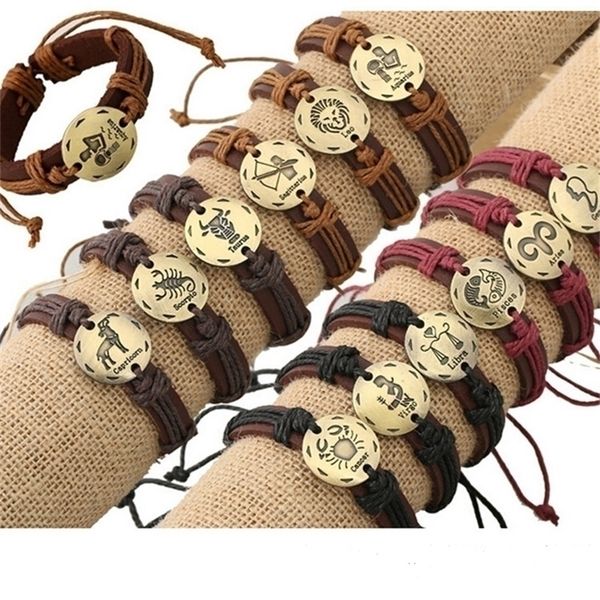 12pcs/lot fashion 12 zodiac signs leather bracelet s charm s adjustable bangle cuff jewelry 220225, Golden;silver
12pcs/lot fashion 12 zodiac signs leather bracelet s charm s adjustable bangle cuff jewelry 220225, Golden;silver