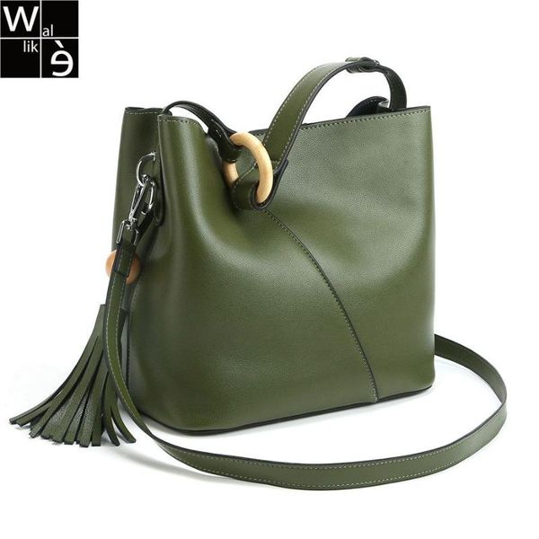 wallike 2020 brand genuine leather casual women handbag fashion design shoulder bag female tassel bucket tote bag crossbody
wallike 2020 brand genuine leather casual women handbag fashion design shoulder bag female tassel bucket tote bag crossbody
