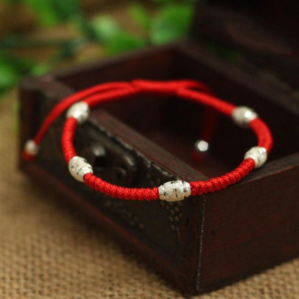 s925 sterling silver transport bead lucky red rope shambala bracelet handmade bangle wax string amulet jewelry, Golden;silver
s925 sterling silver transport bead lucky red rope shambala bracelet handmade bangle wax string amulet jewelry, Golden;silver