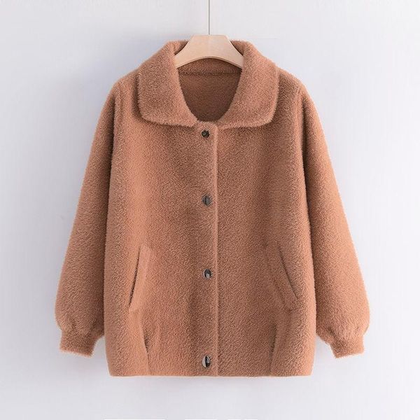 2020 new spring autumn women faux mink cashmere cardigan female elegant solid sweater lady casual knitted sweaters outwear l021, White
2020 new spring autumn women faux mink cashmere cardigan female elegant solid sweater lady casual knitted sweaters outwear l021, White