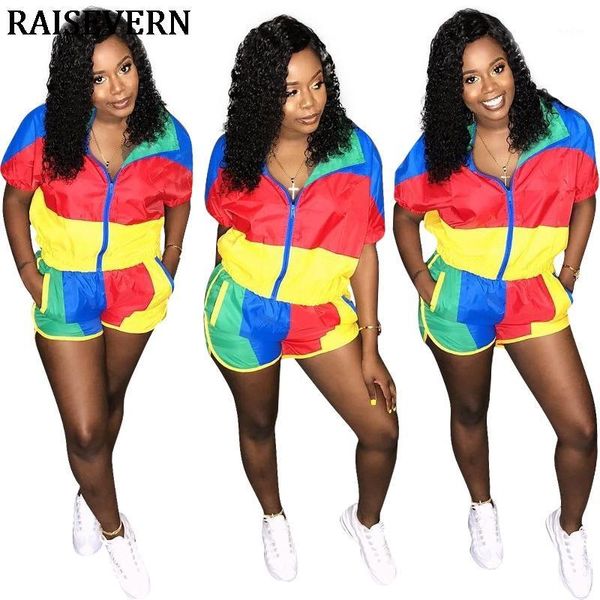 summer women short sleeve zipper up shirt shorts two piece set splice outfits casual loose streetwear tracksuit 2 pcs set1, White
summer women short sleeve zipper up shirt shorts two piece set splice outfits casual loose streetwear tracksuit 2 pcs set1, White