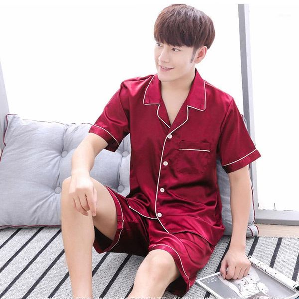 silk pajamas men's summer thin short-sleeved shorts men's silk ice summer youth loose sleepwear suit casual home clothing1, Black;brown
silk pajamas men's summer thin short-sleeved shorts men's silk ice summer youth loose sleepwear suit casual home clothing1, Black;brown