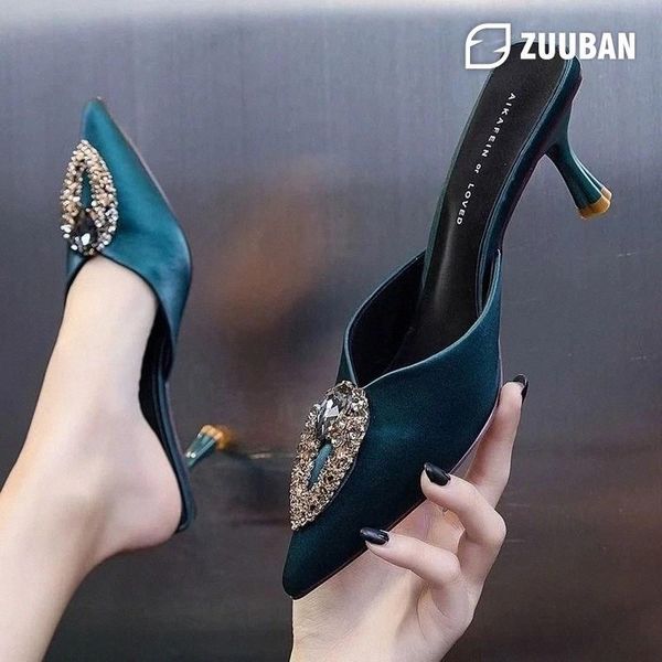 fashion slippers women indoor high heels 8cm slip on shoes summer thin heels woman sandals pointed woman pumps slides #3k6m, Black
fashion slippers women indoor high heels 8cm slip on shoes summer thin heels woman sandals pointed woman pumps slides #3k6m, Black
