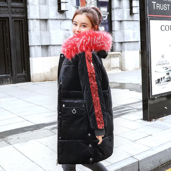 2021 newwomen winter jacket warm thicken female coat long hooded with faux fur ladies velvet fabric rjqk, Black
2021 newwomen winter jacket warm thicken female coat long hooded with faux fur ladies velvet fabric rjqk, Black