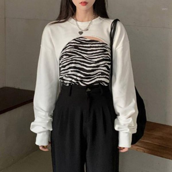 women hoodie fashion loose all-match ultra short overlap round neck long sleeve sweatshirt slim spring fashion outwear1, Black
women hoodie fashion loose all-match ultra short overlap round neck long sleeve sweatshirt slim spring fashion outwear1, Black