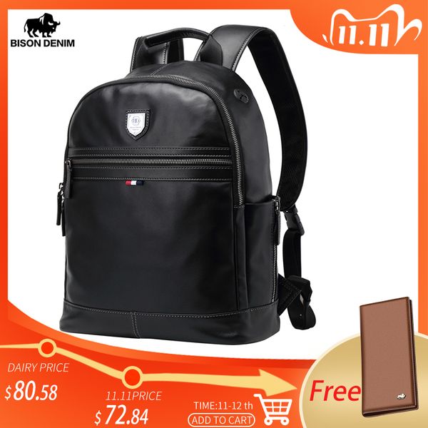 bison denim brand men business backpack 15.6" lapgenuine leather backpacks school waterproof travel male casual bag n2579
bison denim brand men business backpack 15.6" lapgenuine leather backpacks school waterproof travel male casual bag n2579