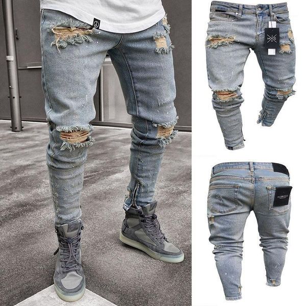 2020 men stylish ripped jeans pants biker slim straight hip hop frayed denim trousers new fashion skinny broken hole jeans 3xl1, Blue
2020 men stylish ripped jeans pants biker slim straight hip hop frayed denim trousers new fashion skinny broken hole jeans 3xl1, Blue