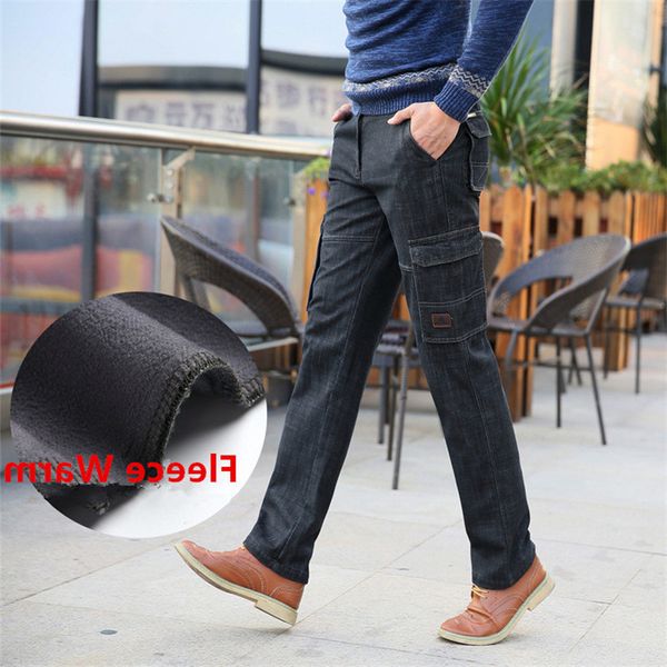 icapns 2019 fleece warm winter cargo pants denim men casual multi-pocket jeans brand men's clothes military 338, Black
icapns 2019 fleece warm winter cargo pants denim men casual multi-pocket jeans brand men's clothes military 338, Black
