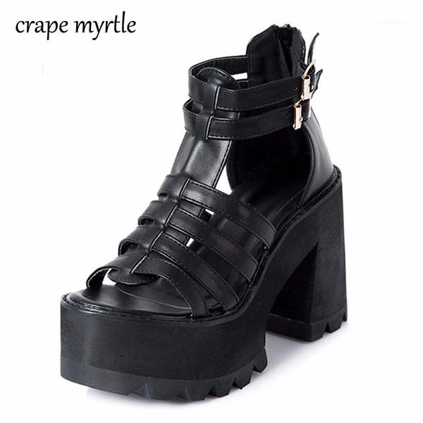 dress shoes chunky heel sandals punk high heels platform women summer sandalias romanas women's yma1601, Black
dress shoes chunky heel sandals punk high heels platform women summer sandalias romanas women's yma1601, Black