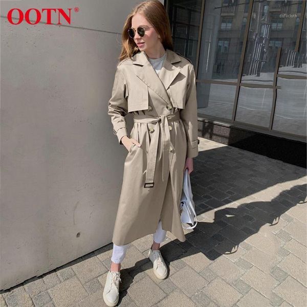 ootn autumn winter womens trench coat sashes double breasted long sleeve outerwear elegant office ladies long coat windbreaker1, Tan;black
ootn autumn winter womens trench coat sashes double breasted long sleeve outerwear elegant office ladies long coat windbreaker1, Tan;black