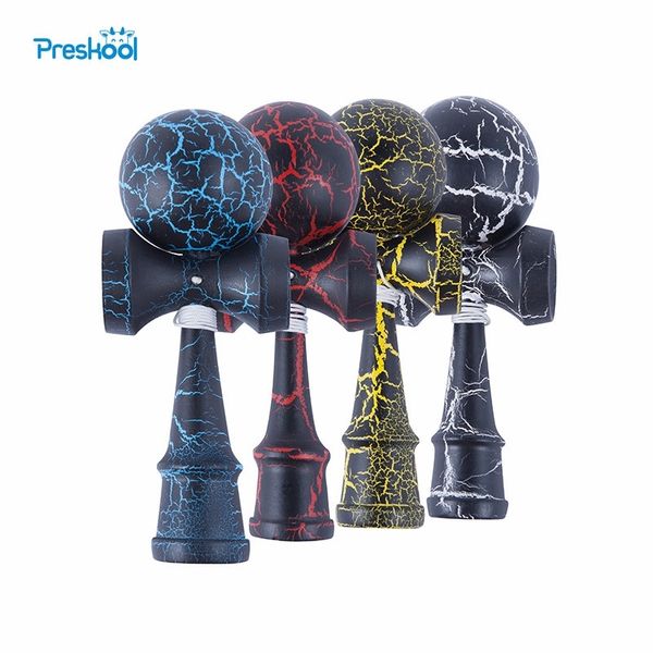 Attractive Kendama 18.5 Cm Funny Japanese Traditional Wood Toy Kendamas Ball Colorful Pu Paint Wooden Toys Y200428