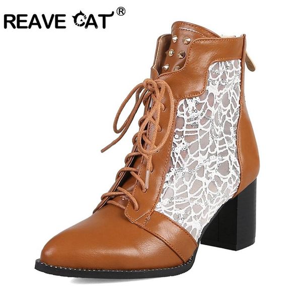 boots reave cat large size 33-46 ladies high heels lace up hollow shoes woman casual party spring summer ankle pointed toe, Black
boots reave cat large size 33-46 ladies high heels lace up hollow shoes woman casual party spring summer ankle pointed toe, Black