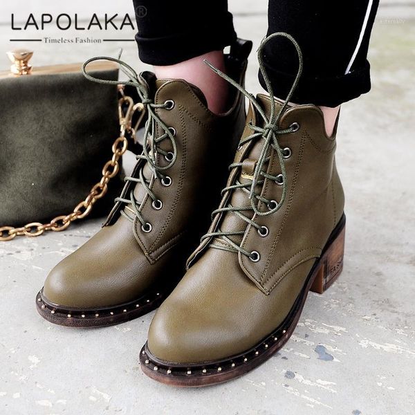 boots lapolaka 2021 arrivals big size 43 platform ankle women shoes lace up chunky heels spring lady female1, Black
boots lapolaka 2021 arrivals big size 43 platform ankle women shoes lace up chunky heels spring lady female1, Black