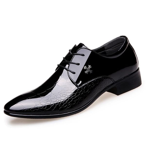 brand new men pointed toe formal shoes crocodile men leather shoes breathable wear resistant business wedding dress, Black
brand new men pointed toe formal shoes crocodile men leather shoes breathable wear resistant business wedding dress, Black