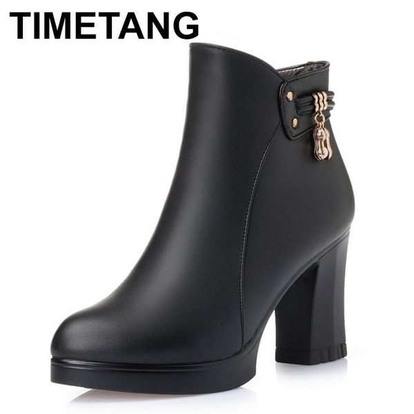 boots timetang autumn winter fashion shoes woman genuine leather ladies thick high heel ankle party size 35-40, Black
boots timetang autumn winter fashion shoes woman genuine leather ladies thick high heel ankle party size 35-40, Black