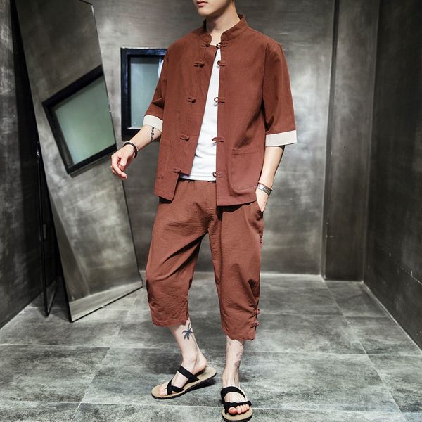 2021 new chinese style men's casual oversize sets streetwear fashion solid color suit male 2 piece set pants clothing wd6w, Black
2021 new chinese style men's casual oversize sets streetwear fashion solid color suit male 2 piece set pants clothing wd6w, Black