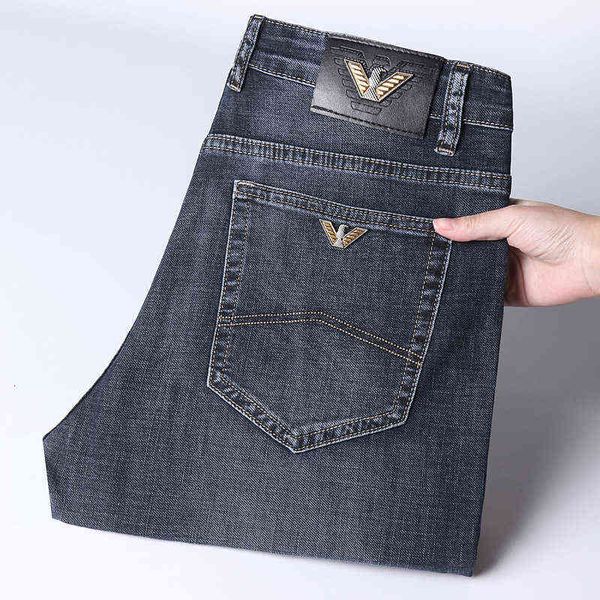 summer brand spring and thin jeans men's high waist elastic straight tube loose busin casual denim pants, Blue
summer brand spring and thin jeans men's high waist elastic straight tube loose busin casual denim pants, Blue