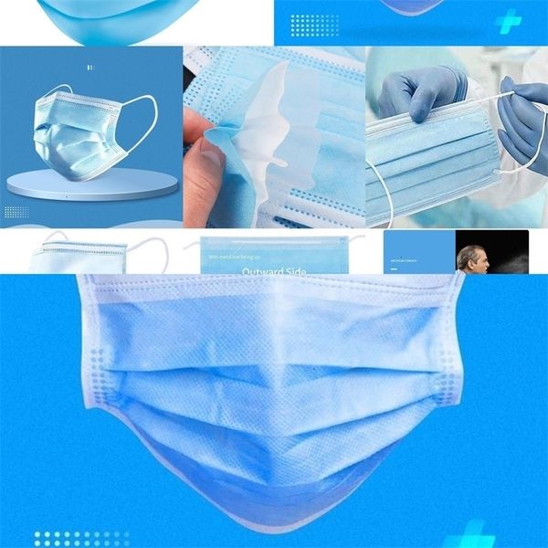 200 pcs face mask with earloops 3 ply protective blue disposable masks,personal protection dust-proof anti spittle eye mff5z
200 pcs face mask with earloops 3 ply protective blue disposable masks,personal protection dust-proof anti spittle eye mff5z