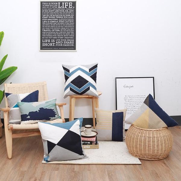 cushion/decorative pillow blue simple geometric towel embroidered sofa cushion cover cotton cover1
cushion/decorative pillow blue simple geometric towel embroidered sofa cushion cover cotton cover1