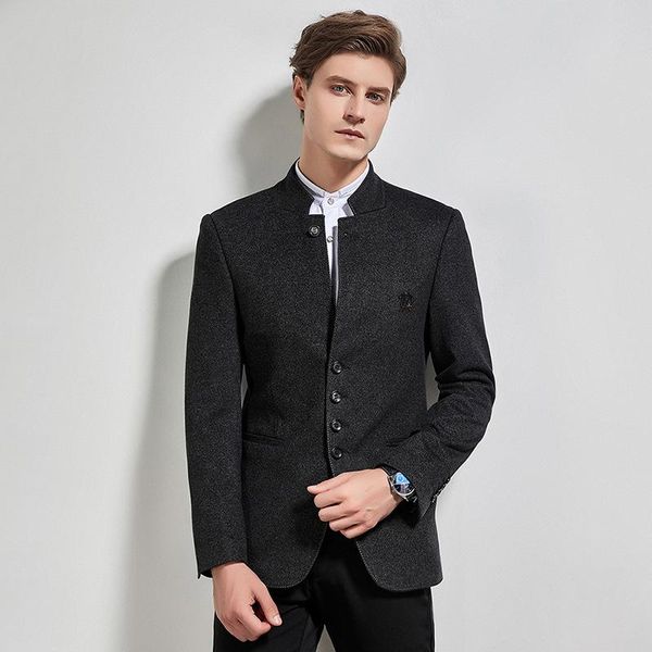 men's suits & blazers 2021 autumn and winter stand collar suit coat youth zhongshan business leisure spot wholesale, White;black
men's suits & blazers 2021 autumn and winter stand collar suit coat youth zhongshan business leisure spot wholesale, White;black