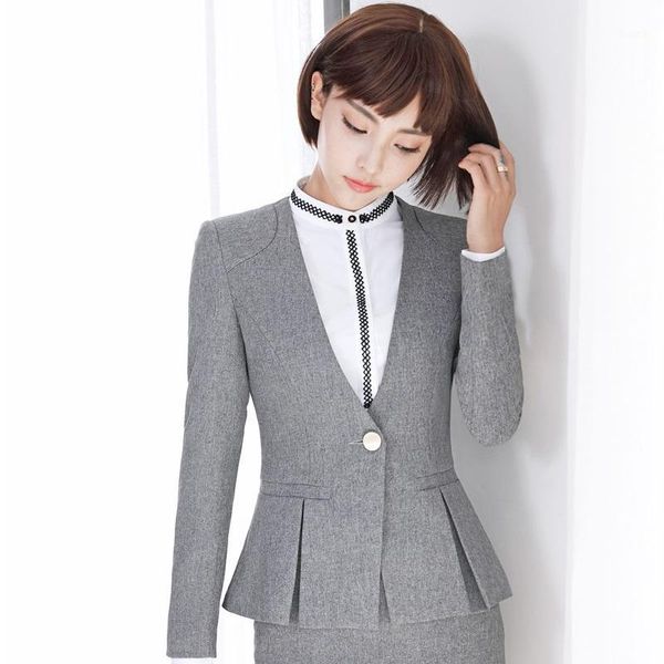 new arrival autumn winter long sleeve formal styles grey blazers jackets coat for ladies office outwear female clothes1, White;black
new arrival autumn winter long sleeve formal styles grey blazers jackets coat for ladies office outwear female clothes1, White;black