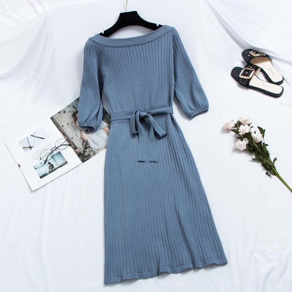 women knit sweet midi dresses elegant korean fashion a line lace up bow girl autumn 2020 preppy style casual chic sweater dress1, Black;gray
women knit sweet midi dresses elegant korean fashion a line lace up bow girl autumn 2020 preppy style casual chic sweater dress1, Black;gray