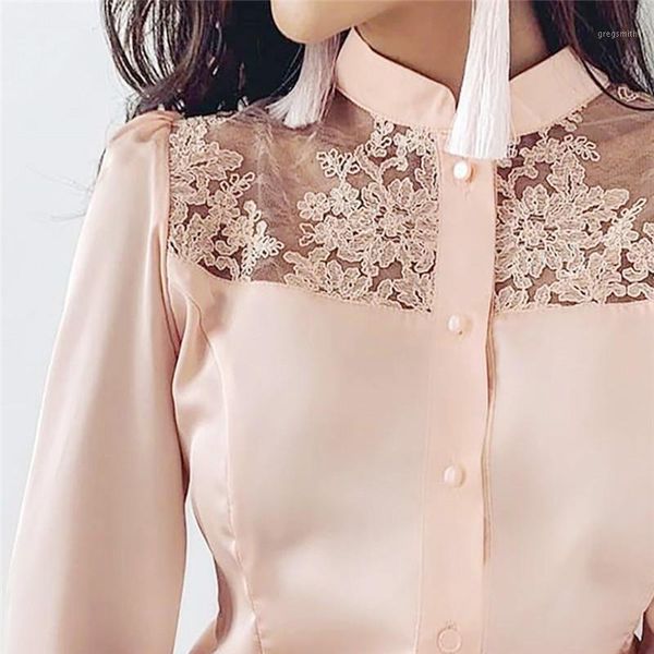mesh embroidery insert button up blouse long sleeve women chiffon blouse lace1, White
mesh embroidery insert button up blouse long sleeve women chiffon blouse lace1, White