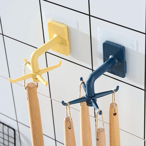 hooks & rails rotatable four-claw storage hangers kitchen punch-hanger door key strong adhesive
hooks & rails rotatable four-claw storage hangers kitchen punch-hanger door key strong adhesive