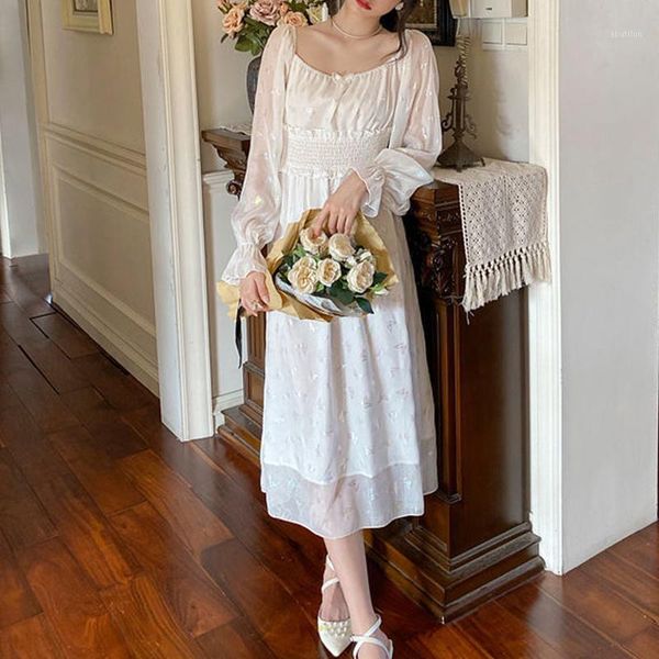 casual dresses white fairy dress women puff sleeve square collar long vintage retro ruffles solid a-line korean style clothes autumn 20211, Black;gray
casual dresses white fairy dress women puff sleeve square collar long vintage retro ruffles solid a-line korean style clothes autumn 20211, Black;gray