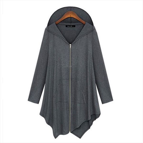 2021 new women knitted loose sweaters pockets long sleeve zipper coat casual irregular plus size hooded dropped cardigans, White;black
2021 new women knitted loose sweaters pockets long sleeve zipper coat casual irregular plus size hooded dropped cardigans, White;black
