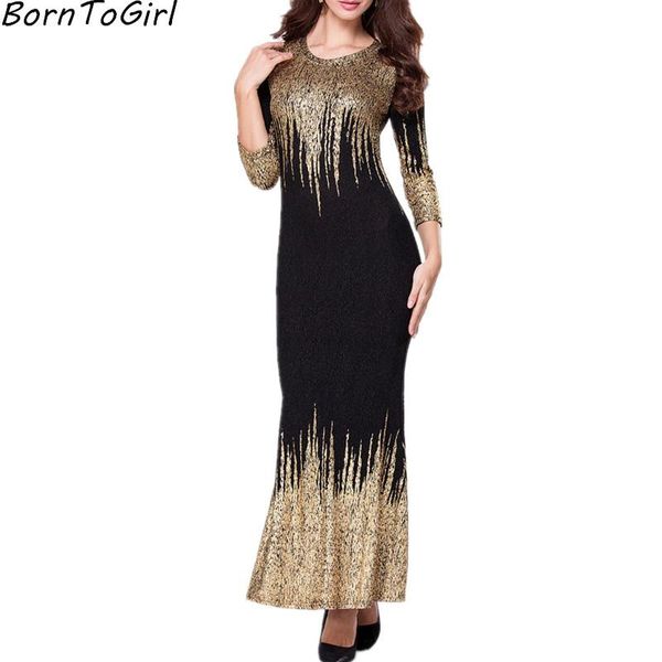 borntogirl women autumn winter party club elegant slim three quarter sleeve black gold maxi long dress, Black;gray
borntogirl women autumn winter party club elegant slim three quarter sleeve black gold maxi long dress, Black;gray
