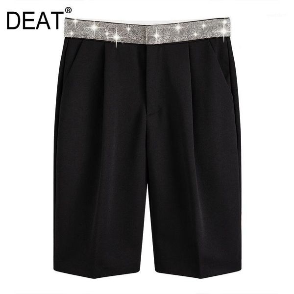 deat 2020 new summer fashion women clothing high waist sequins elastic slim half length black bike pants wl9101l1, Black;white
deat 2020 new summer fashion women clothing high waist sequins elastic slim half length black bike pants wl9101l1, Black;white