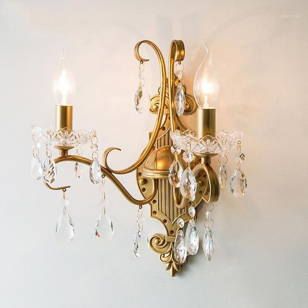 bedroom bedside wall lamp american country retro wrought iron wall lamp aisle creative living room crystal lamps 110-240v1
bedroom bedside wall lamp american country retro wrought iron wall lamp aisle creative living room crystal lamps 110-240v1