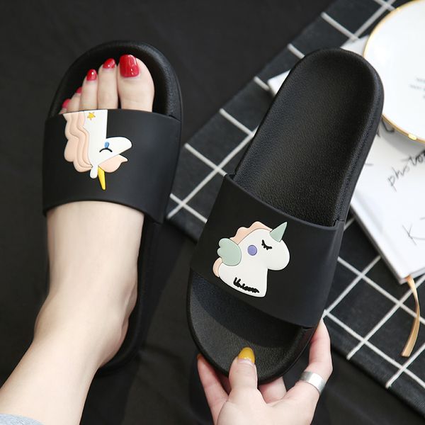 women summer slippers slide sandals beach slides cartoon unicorn flip flops slide sandals thick sole women couple outdoor shoes x1020, Black
women summer slippers slide sandals beach slides cartoon unicorn flip flops slide sandals thick sole women couple outdoor shoes x1020, Black