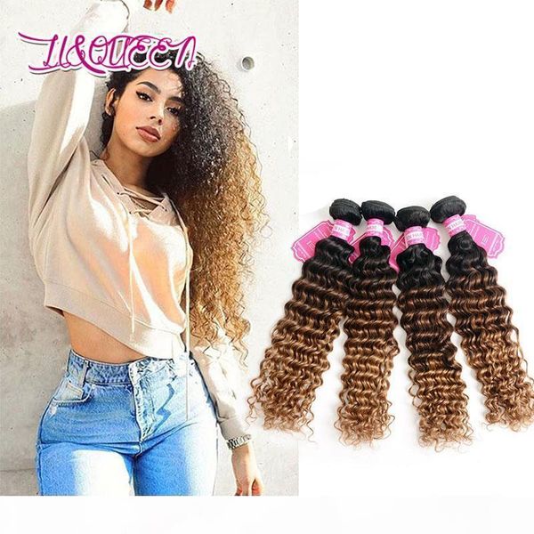 indian 1b 4 27 ombre human hair bundles hair weaves deep wave curly 4 pieces one set indian raw virgin hair porducts, Black;brown
indian 1b 4 27 ombre human hair bundles hair weaves deep wave curly 4 pieces one set indian raw virgin hair porducts, Black;brown