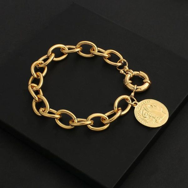 aensoa 2021 new gold color charm chain wrist jewelry bracelets for women men fashion copper alloy bracelets fashion sale, Black
aensoa 2021 new gold color charm chain wrist jewelry bracelets for women men fashion copper alloy bracelets fashion sale, Black